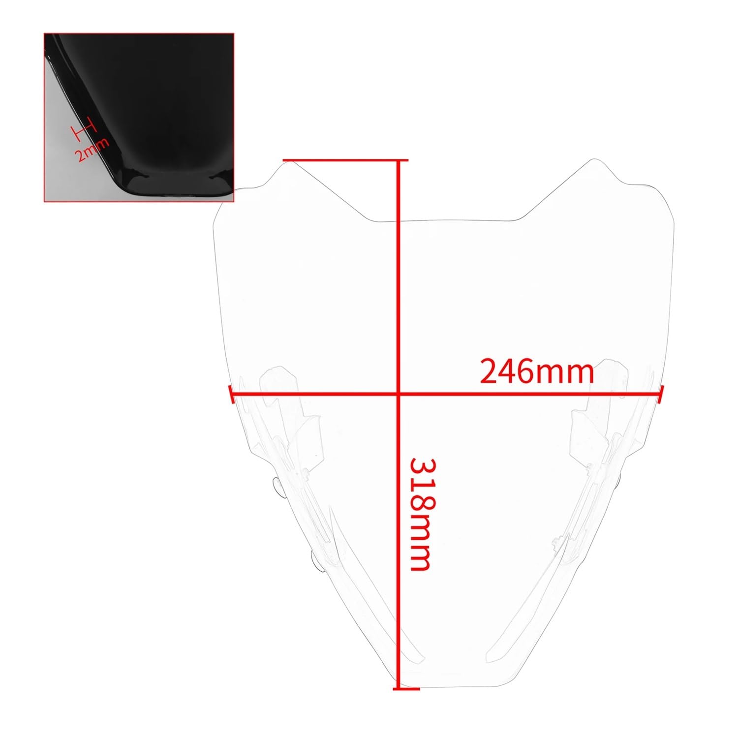 Pare-Brise Moto Pour Street Pour Fighter Pour V4 Pour V4S V2 2020-2022 Pare-brise Déflecteur D'écran Carénage Écran(Color 032)