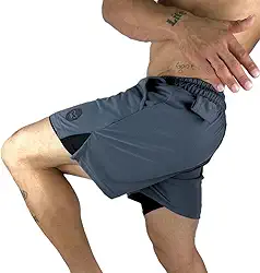 KIT 3 Short Masculino 2 em 1, Tecido Respirável com Forro Duplo, Bolso para Celular, Ideal para Academia e Corrida