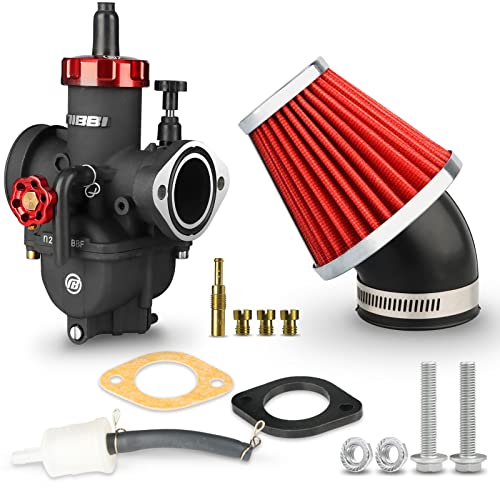 NIBBI PE26 Carburetor with 48mm Air Filters Kit PE26mm FL Motorcycle Carb Fit for 150cc-200cc Dirt Bike Pit Bike Apollo TaoTao Lifan Kayo Honda SSR Motor