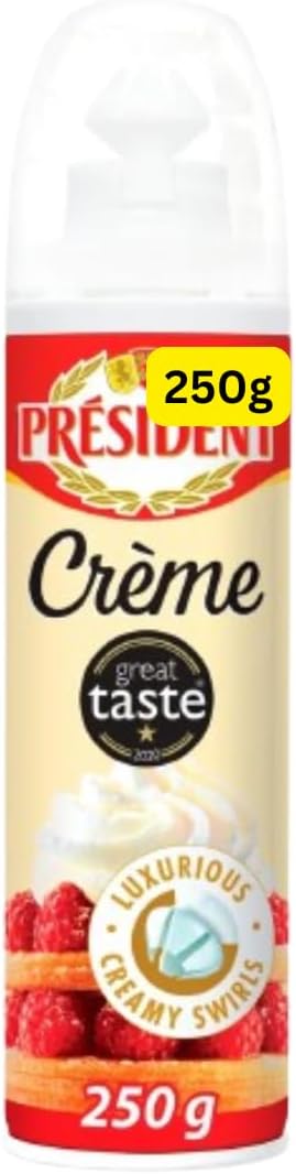 Squirty Spray Whipped Cream 250g Presidents 1x250g
