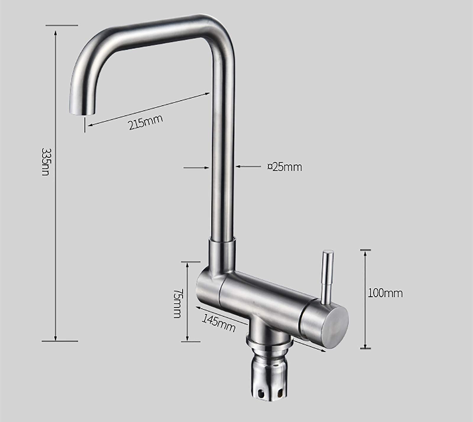 Mezclador Tap Cocina Cuarto de Baño, Giratorio Aireador Aireador Agua Ahorro Grifo Sola Manija Mezclador de Cocina Tapas Single Hole Hot And Fried Water Cash Faucet