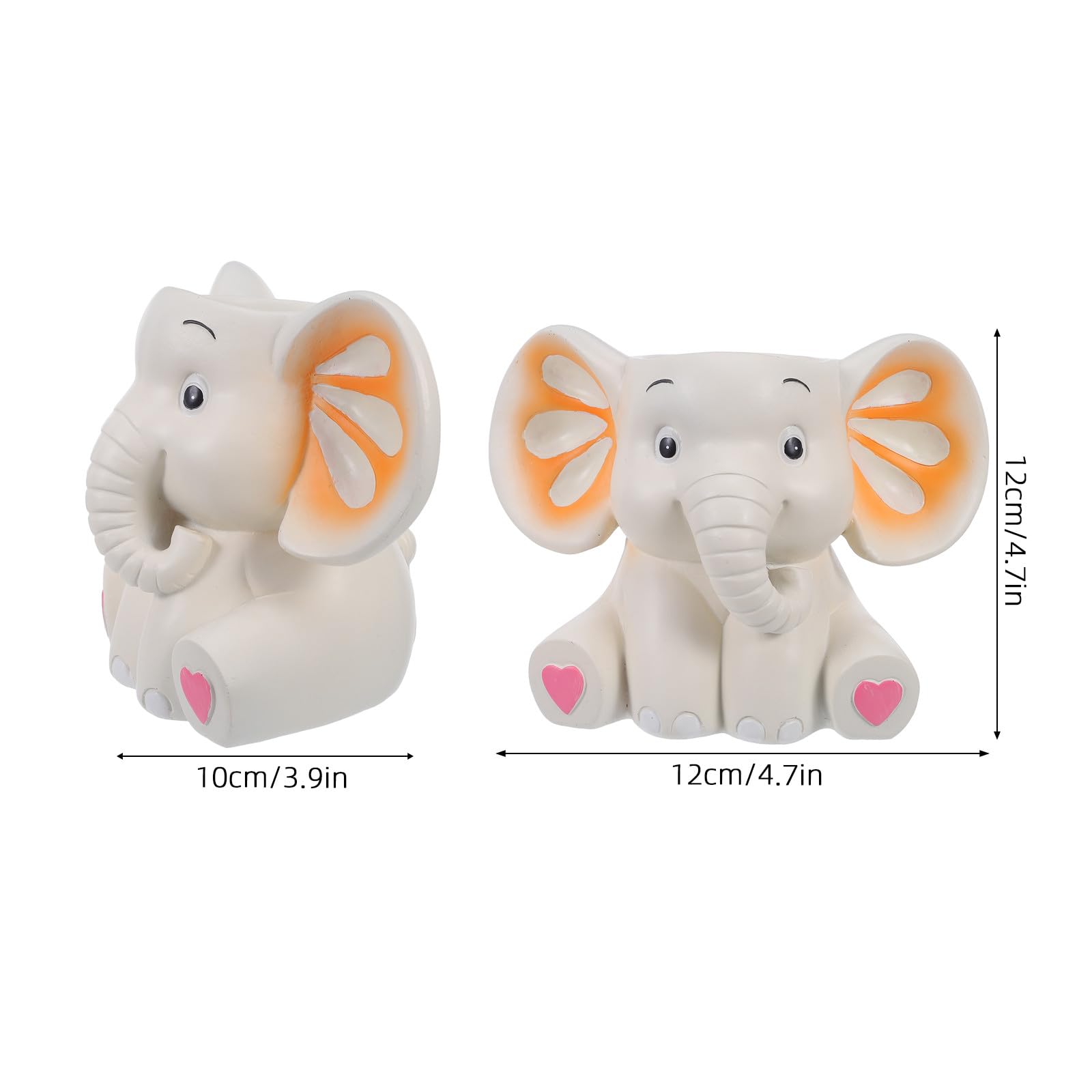 Healeved Portapenne a forma di cartone animato - Organizer decorativo da scrivania a forma di animale per ufficio - Portapenne da scrivania a di elefante, a tema animale, 4,72x4,72x3,93 pollici
