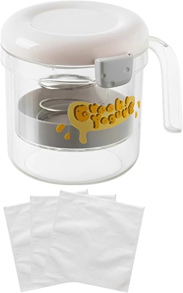 Iogurteira, Iogurteira de aço Inoxidável, Utensílio Multiuso, Separador com Tampa, Branco
