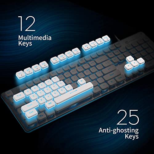 FASHIONMYDAY Membrane Gaming Keyboard All-Metal Panel Keyboard White Blue Light | Computers & Accessories|Accessories & Peripherals|Keyboards, Mice & Input Devices|Keyboards 4 51ikCOfz6BL