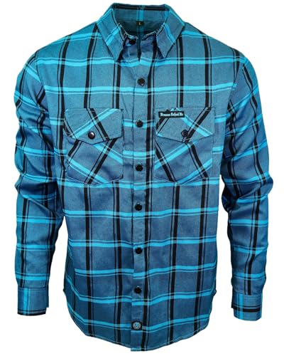 The Survivor Teal Flannel (Hidden Snap Collars)