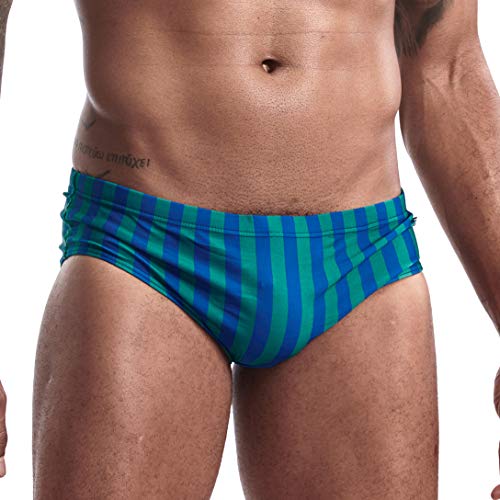 AIMPACT Mens Swimwear Bikini Briefs Sexy Swimsuit Bathing Suit for Men(GBlueM)