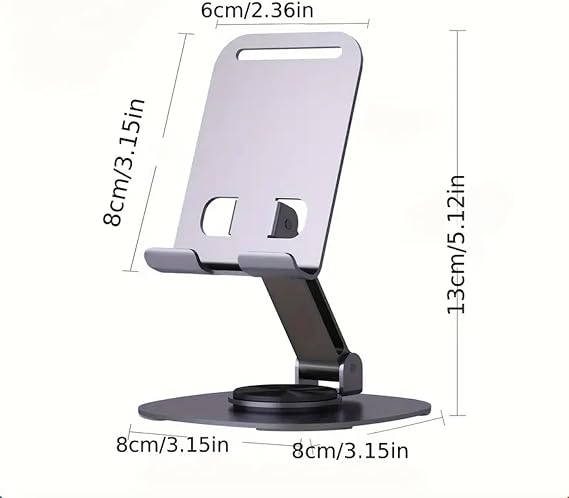 Kyrotech Metal Alüminyum 360 Derece Dönebilen Yk Design Masa Üstü Telefon Tutucu, Yüksekliği Ayarlanabilir, Profosyonel Kullanıma Uygun, Darbelere Dayanıklı, Tüm Telefonlara Uyumludur