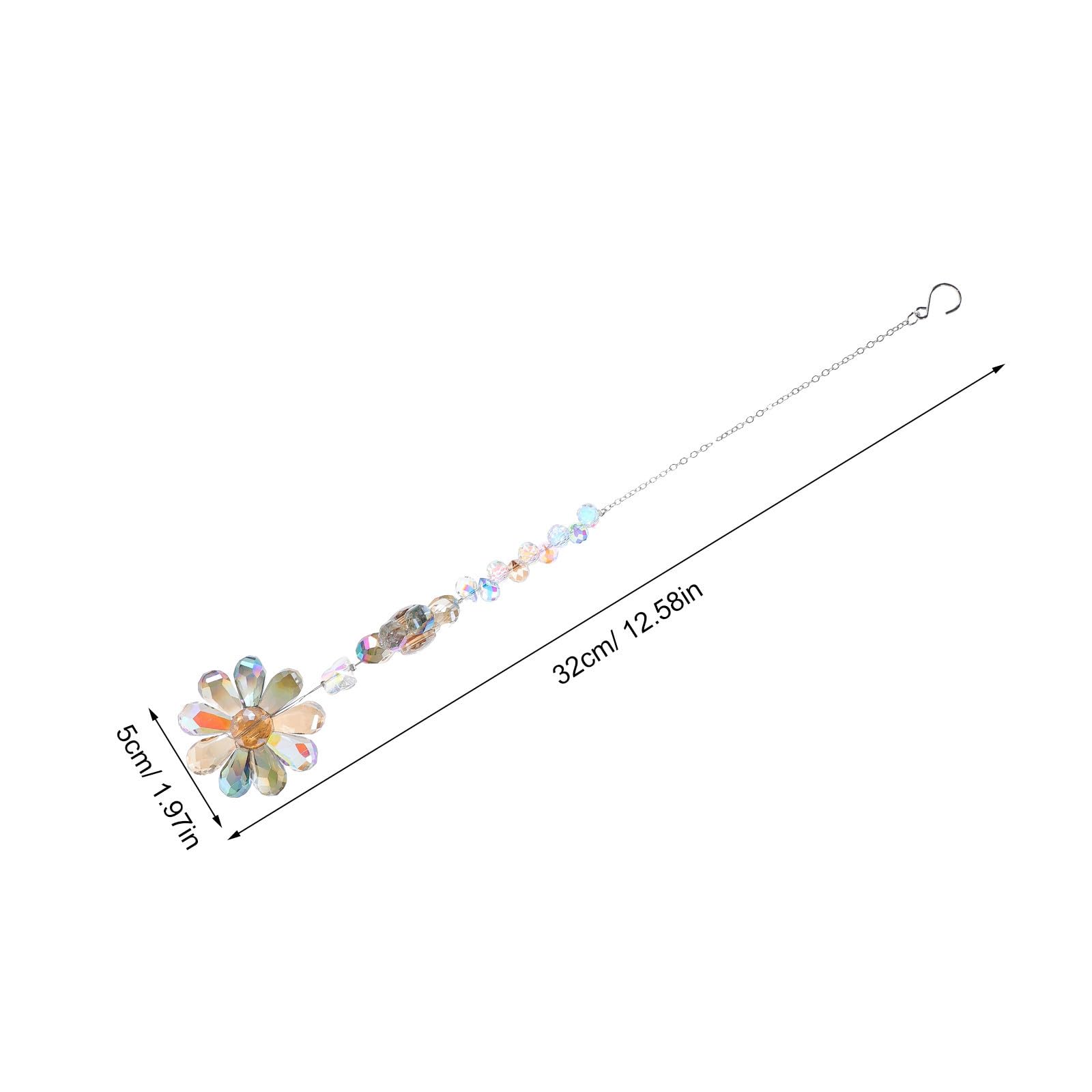 Toddmomy 5 Pezzi Acchiappasole in Cristallo con Catena, Campanello Eolico