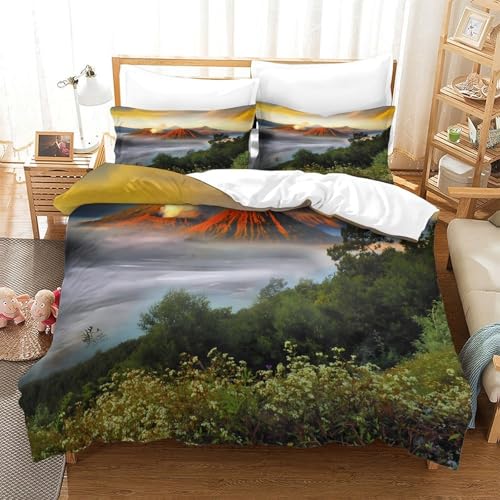Parure de lit microfibre résistante housse couette fermeture éclair 3D