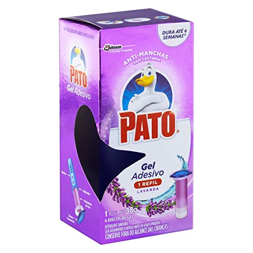 Desodorizador Sanitário Pato Gel Adesivo Lavanda Refil 6 Discos