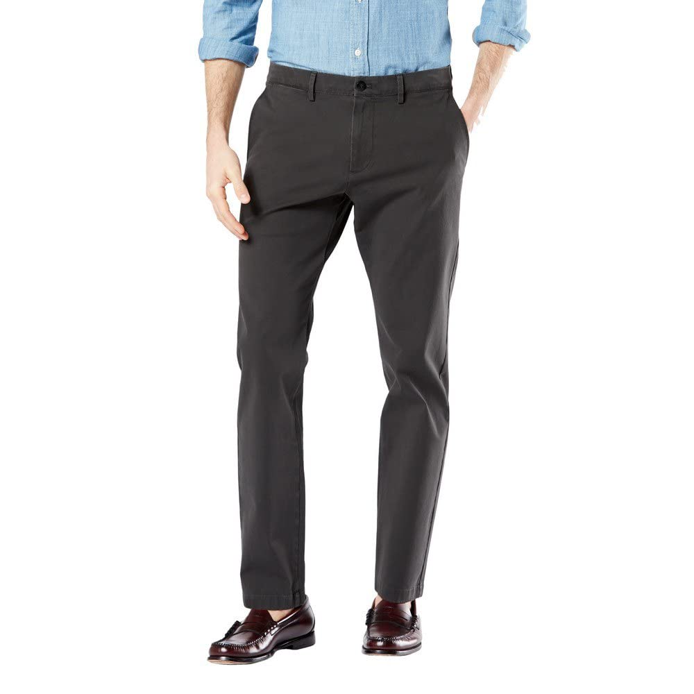Dockers Men's Smart 360 Flex Chino Slim Casual Pants, Steelhead, 32W / 32L