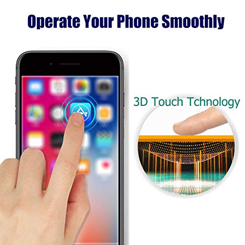 Junwer - Protector de pantalla de cristal templado para iPhone 6S 6, protección contra arañazos, pantalla Retina claridad, sensación agradable, 2 unidades (4,7 pulgadas)
