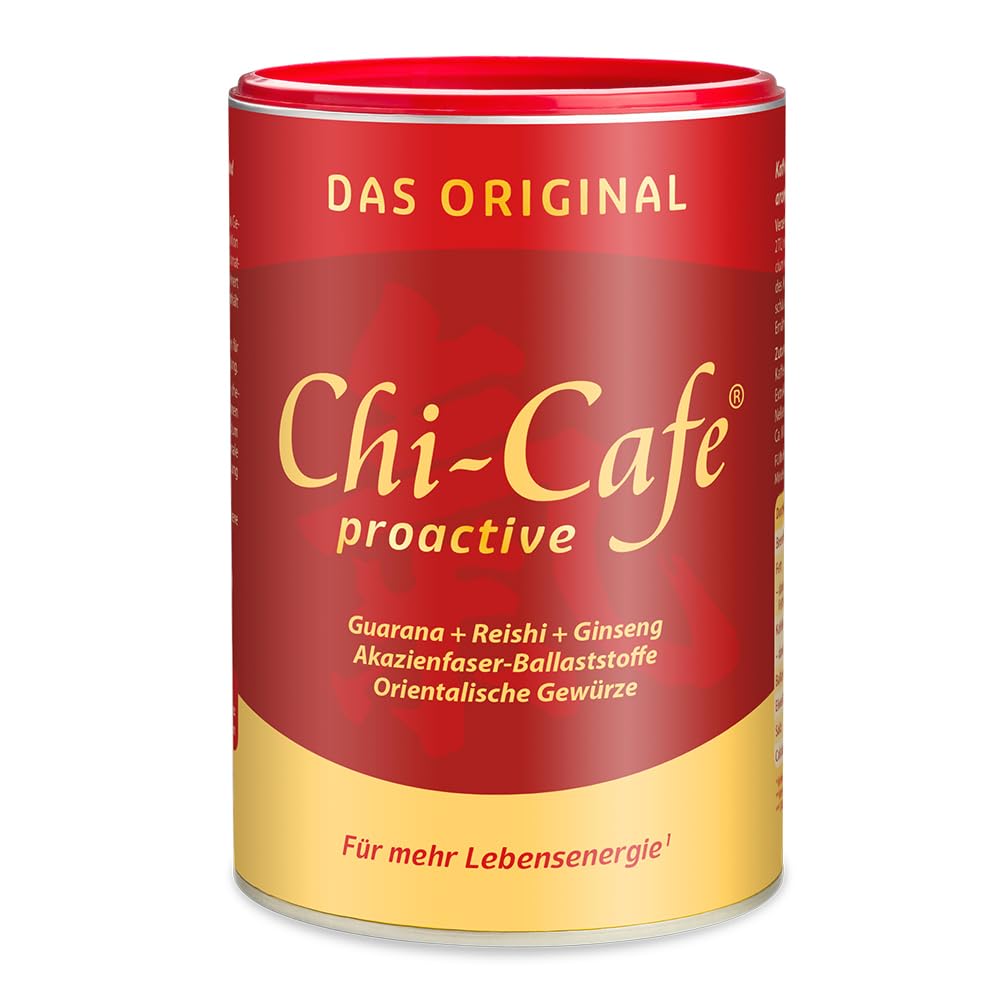 Dr. Jacob's Chi-Cafe proactive 360 g Dose I Kaffeehaltiges Getränkepulver I wild und würzig I mit Akazienfaser Ballaststoffen, Kaffee, Guarana, Ginseng, Kaffee-Gewürzen I 72 Tassen