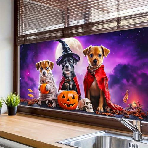 Vinilo decorativo para ventana Halloween 39.3x17.7 pulgadas miniatura 4