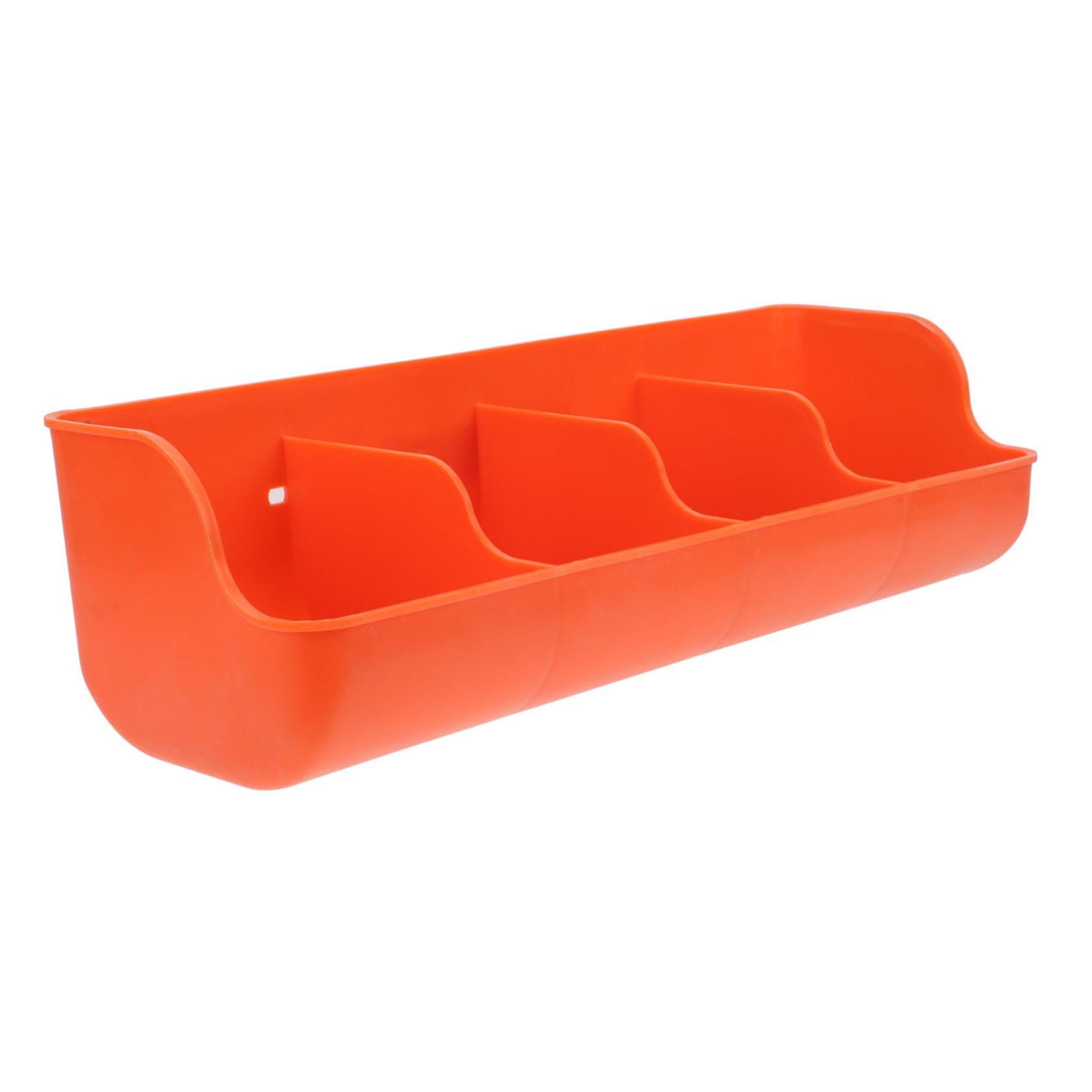 Alasum Mangiatoia per Suini in Plastica Pp 4 Scomparti Arancione, Facile da Pulire e Previene la Dispersione del Cibo per Allevamenti Suini Efficienti Stile Casuale