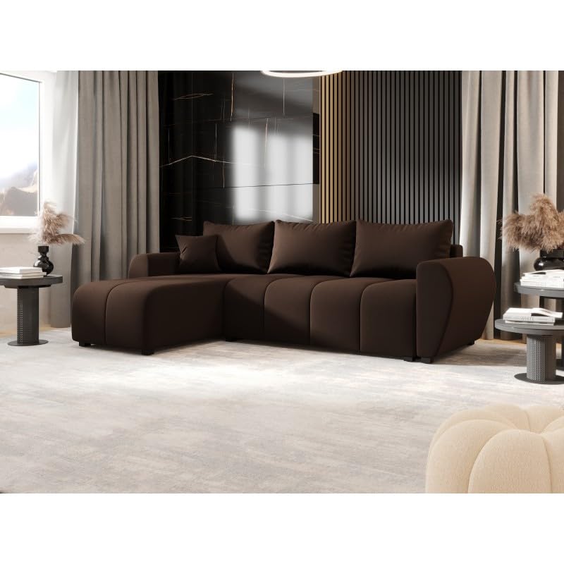Tendencio Canapé d’Angle Convertible MOLIA (Marron)