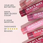 Burt's Bees Lip Tint Balm, Long Lasting 2 in 1 Duo Tinted Balm Formula, Color Infused with Hydrating Shea Butter for a Natural Looking Buildable Finish, Hibiscus, 1 Tube - Image 3