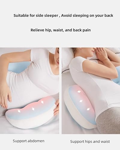 Wyxunplanet Pregnancy Pillows For Sleeping,Maternity Pillow For Pregnant Women,Pregnancy Wedge Pillows,Adjustable,Portable,Positioning,For Support Hips Back Belly(Blue) #TOP2