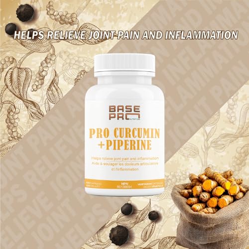 PRO Curcumin + Piperine - 120 CAPSULES | 95% Curcuminoids - 526.3158mg per Serving | Base Pro Nutrition | 120 Vegetarian Capsules | Pro Curcumin | CURCUMIN CAPSULES - Image 3