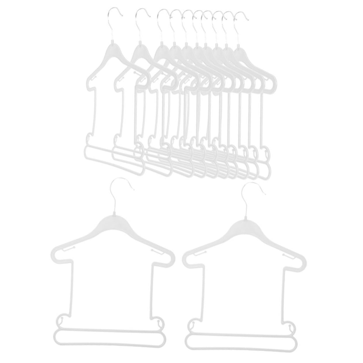 Unomor Baby Hangers 12 Pack Boys and Girls Plastic Hangers Anti-Slip Suitable for Closet Storage Drying