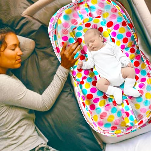Image of VParents Mite (Polka Dots) Cotton Bedding Set & Mosquito Net