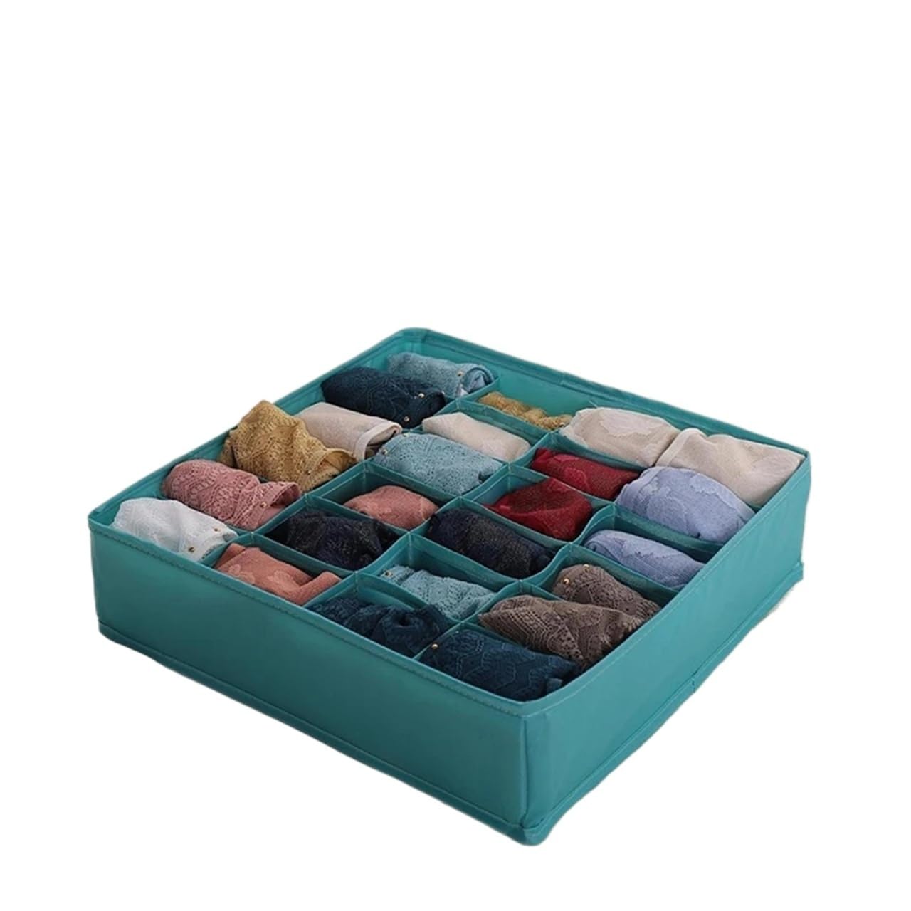 DFGRGRV Drawer Organiser Dormitory Closet Organizer For Socks Home Separated Underwear Storage Box 30 Grids Bra Foldable Drawer(Plum)