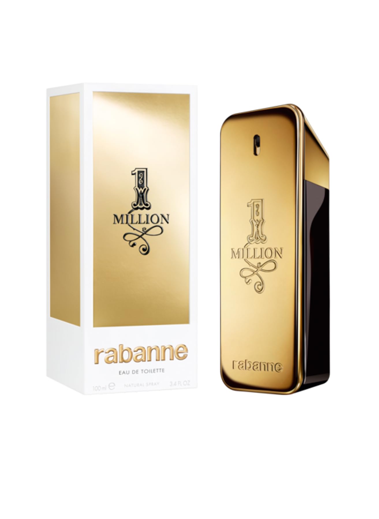 Paco Rabanne 1 Million For Men Eau de Toilette, Spray, 100 ml, Die Verpackung kann variieren