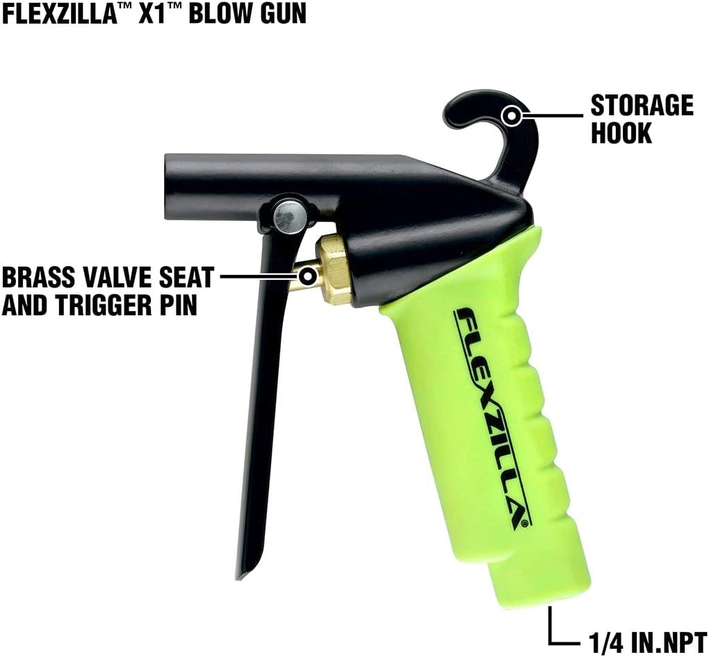Flexzilla X1 Blow Gun Kit, 10-Piece, ZillaGreen - AG1500FZKIT