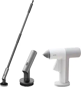 HOTO Electric Spin Scrubber, Cordless Shower Scrubber with Long Handle Bundle with HOTO Cordless Hot Glue Gun