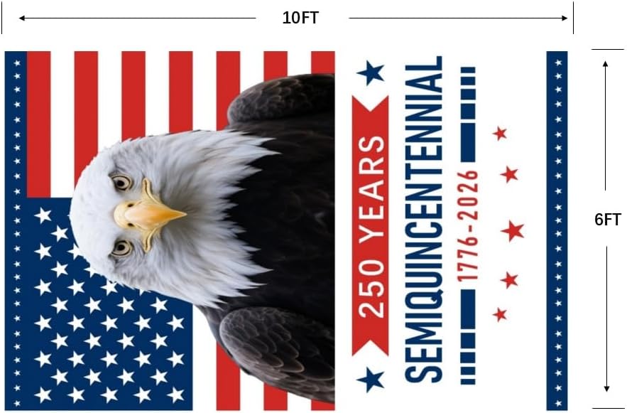 250 Years Of Independence Flags 6X10Ft, Double Side Printed,Semiquincentennial 4th July US Flag,250th Birthday Banner, , Men Women Banner,Vibrant Colors, Double Stitched with 2 Brass Grommets, Bar Garden Street Decoration, GYM, Office Decor,Indoor Outdoor Use,Gifts. (250, 6x10ft)