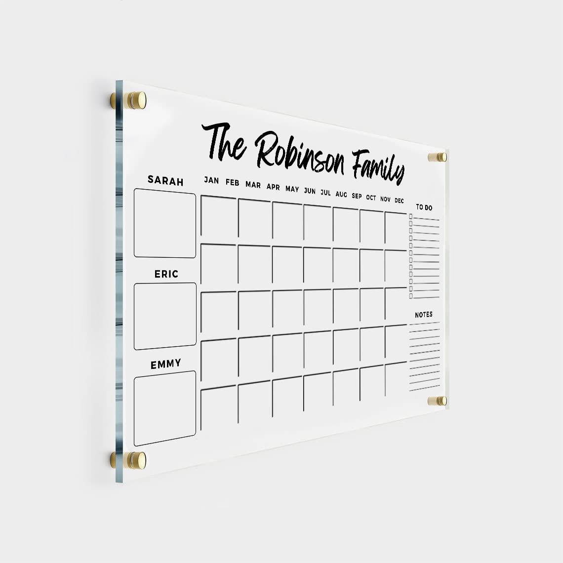 Wall Planner Personalized Acrylic Wall Calendar