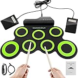 No molesta a otros: sin altavoz, necesitas conectarlo con un altavoz externo para disfrutar del sonido, y para no molestar a otros, también puedes conectar auriculares cuando tocas el tambor.