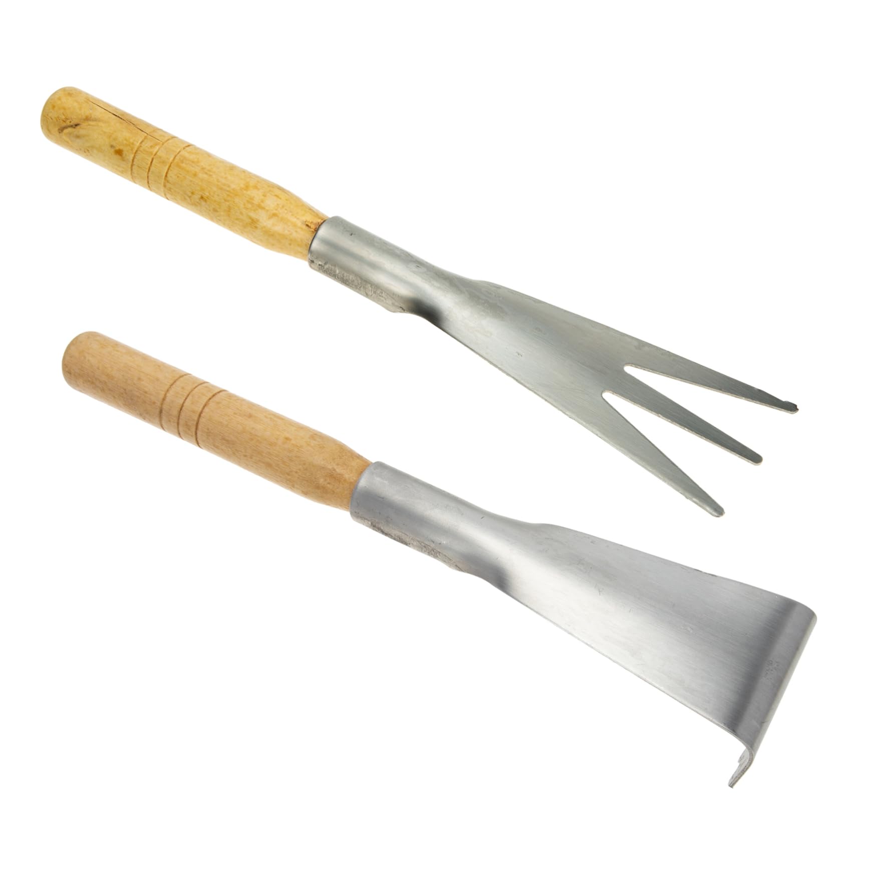 2piezas Pala De Jardinería Mango De Madera Palas Manuales Dentadas para Desherbar y Plantar Vegetales para Jardín y Huerto