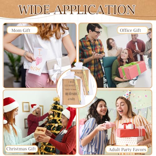 Image of Mooliwe 48 Pcs Positive Affirmation Gift Set Gratitude Notebooks with Pens Small Bags Motivational Encouragement Notepads Daily Affirmations Journal for Women Stress Relief Self Care (Career)