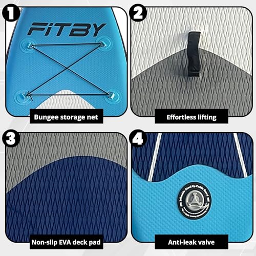 Planche de stand up paddle gonflable en PVC robuste ensemble de surf de 310 cm - 7