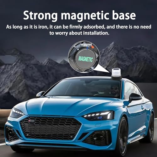 Image of Solar Strobe Warning Light: Strong Magnetic Base Waterproof Traffic Lights,Solar Safety Flashing LED Lamp for Construction, Traffic, Factory, Safety Sign, Crane Tower (White:Red and Blue Light)