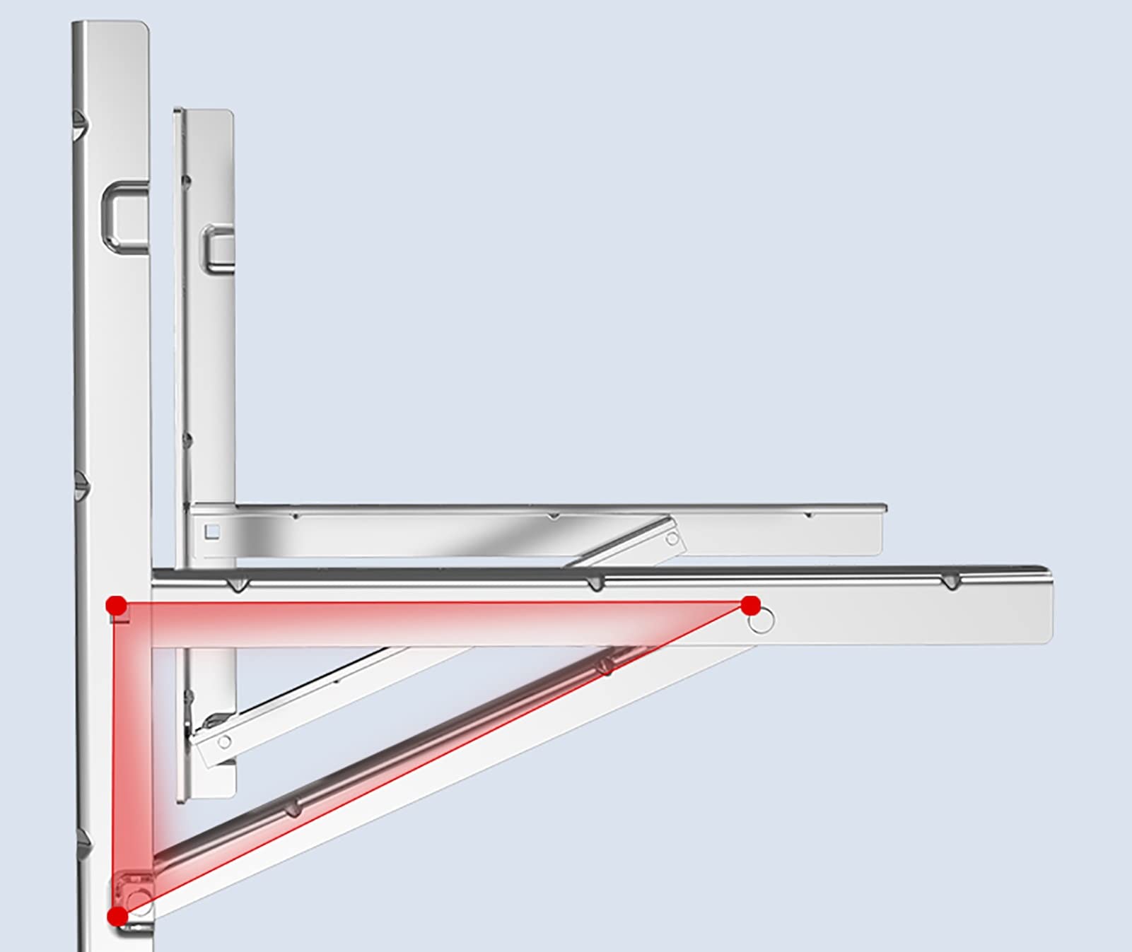 Staffa Per Condizionatore VORPA - Supporto Universale In Metallo Bianco, Regolabile, Per Esterni - Foto 10