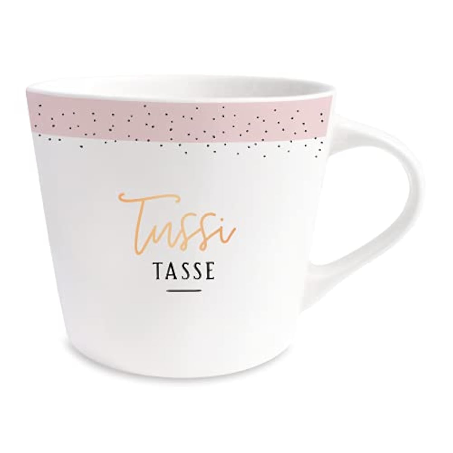 Grafik-Werkstatt Coffee Mug with 100% Real Gold | Porcelain Mug | 420 ml | Tussi Mug, White, 61566