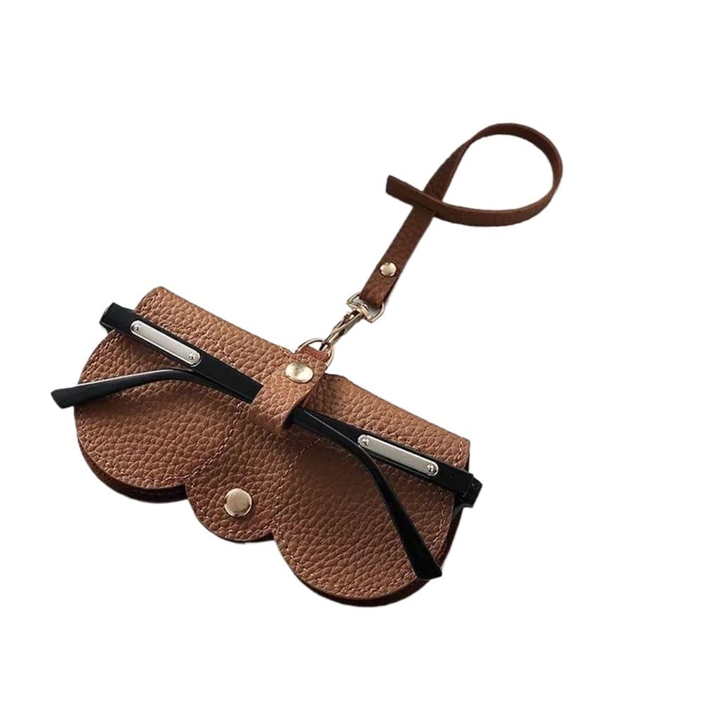 2/4/6 fundas para gafas de sol con relieve de litchi en relieve, bonita bolsa de almacenamiento de gafas de sol de piel sintética para gafas de lectura, soporte portátil para gafas de viaje
