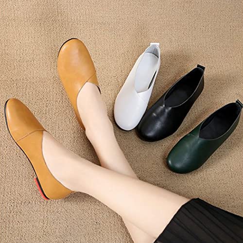 Women's Retro Solid Color Single Shoe Round Toe Soft Sole Cosy Flat Shoes2