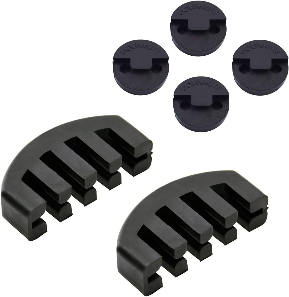 TUOREN Rubber Violin Practice Mute Set 2PCS Claw Style