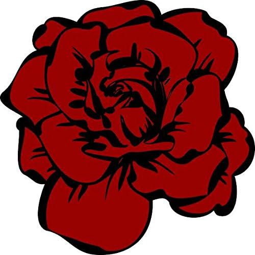 Amazon.com: StickerTalk Rose Vinyl Sticker, 4 inches by 4 inches ...