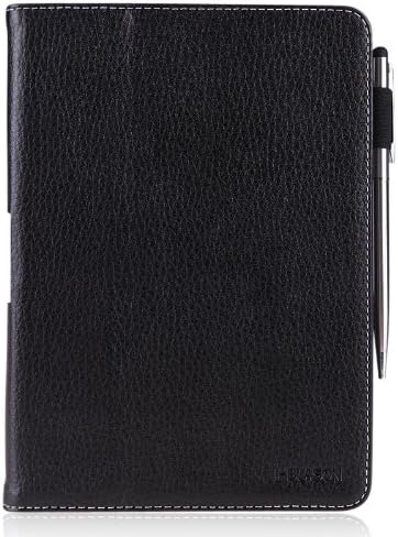 i-BLASON Kindle Fire HD 7" inch Tablet Leather Case Cover/Stylus (with Smart Cover Function: Automatically Wakes and Puts The Kindle Fire HD to Sleep) (16GB WiFi) 3 Year Warranty (Black)