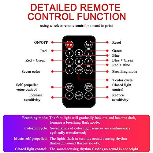 Teguangmei Car Interior Ambient Lights,4Pcs 12Led Usb Plug-In Rgb Multicolor Star Atmosphere Lights For Car Carpets Under Dash Led Accent Lighting Kit With Sound Active And Remote Control Dc 5V #TOP3