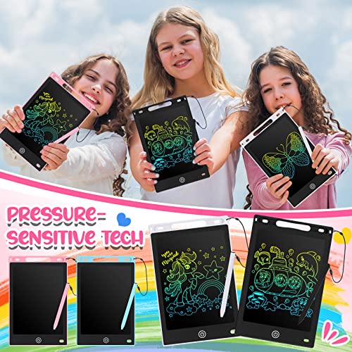 4 Pcs Lcd Writing Tablet Doodle Board Electronic Toy 8.5 Inch Lcd Writing Board Electronic Tablet Writing Erasable Drawing Pad Reusable Writing Pad For Kids (Light Blue, Pink, White, Black) #TOP5
