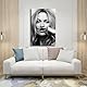 Kate Moss Leinwand-Poster, Schwarz-Weiß, Wandkunstdruck, Foto, Büro, Raumdekoration, Geschenk, Ohne Rahmen,30 x 45 cm