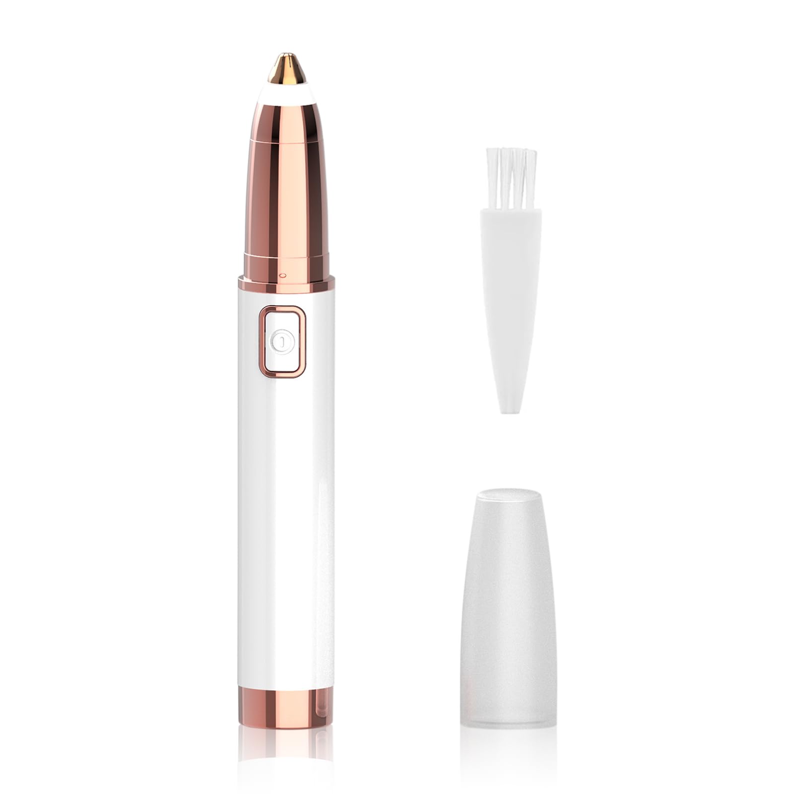 Recortadora de cejas para mujer, maquinilla de afeitar eléctrica con luz LED, indolora y fácil de limpiar, para cejas, cara, nariz, oreja, pelo, barbilla, labios, líneas de bikini y otros detalles,