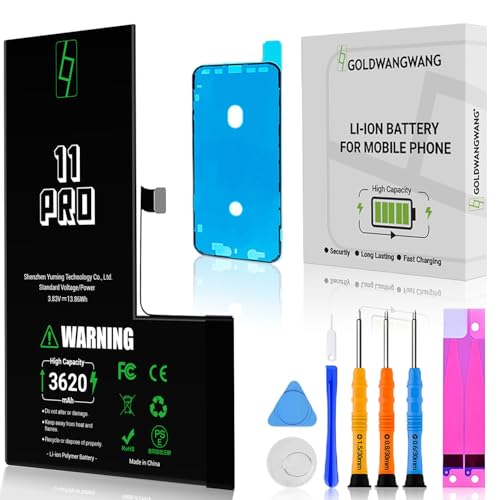 GOLDWANGWANG für iPhone 11 Pro Akku 3620mAh Hochkapazität Komplettes Reparaturkit