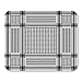 Produktbild Mauspad Abisoliertes Keffiyeh-Muster mit geometrischem und floralem traditionellem Kopfschmuck aus dem Nahen Osten Schwarz-Weiß-Büromaterial Mauspad Zoll Zoll Mousepad