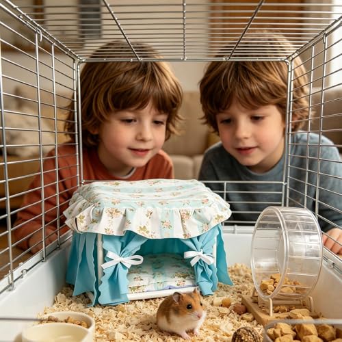 Cama para hámster de tela lavable para conejos y ratones en jaula 3